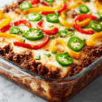 Southern Five Layer Beef Casserole Recipe