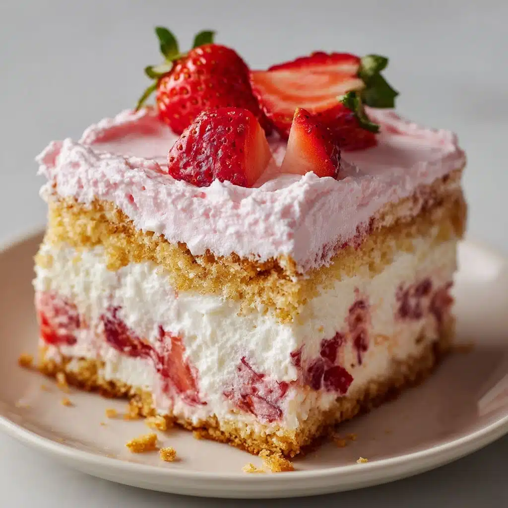 Strawberry Honeybun Cake with Strawberry Cream Icing Recipe - Recipe Image