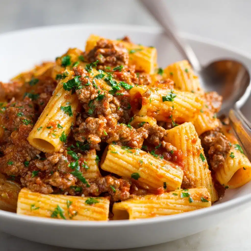 Beef Pasta in Tomato Sauce Recipe - Recipe Image