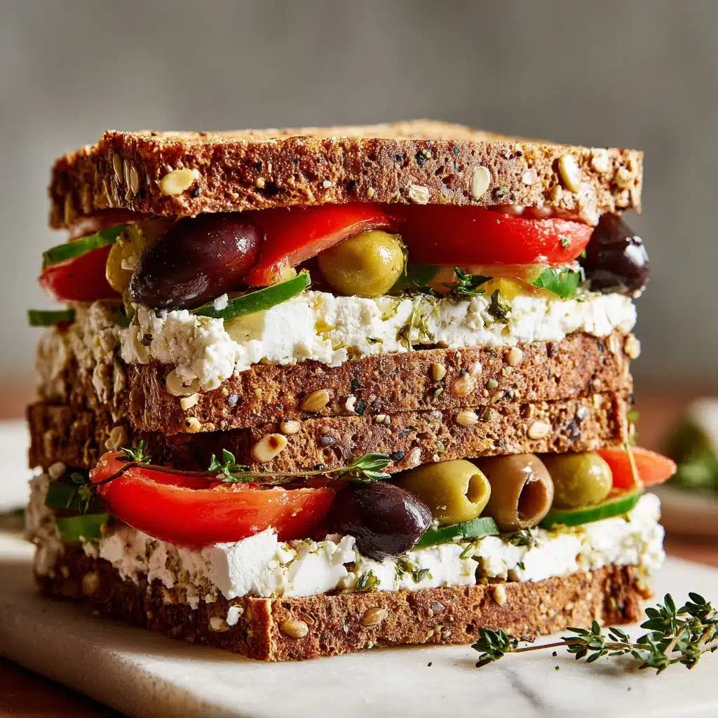Olive Tapenade & Goat Cheese Sandwich Recipe - Recipe Image