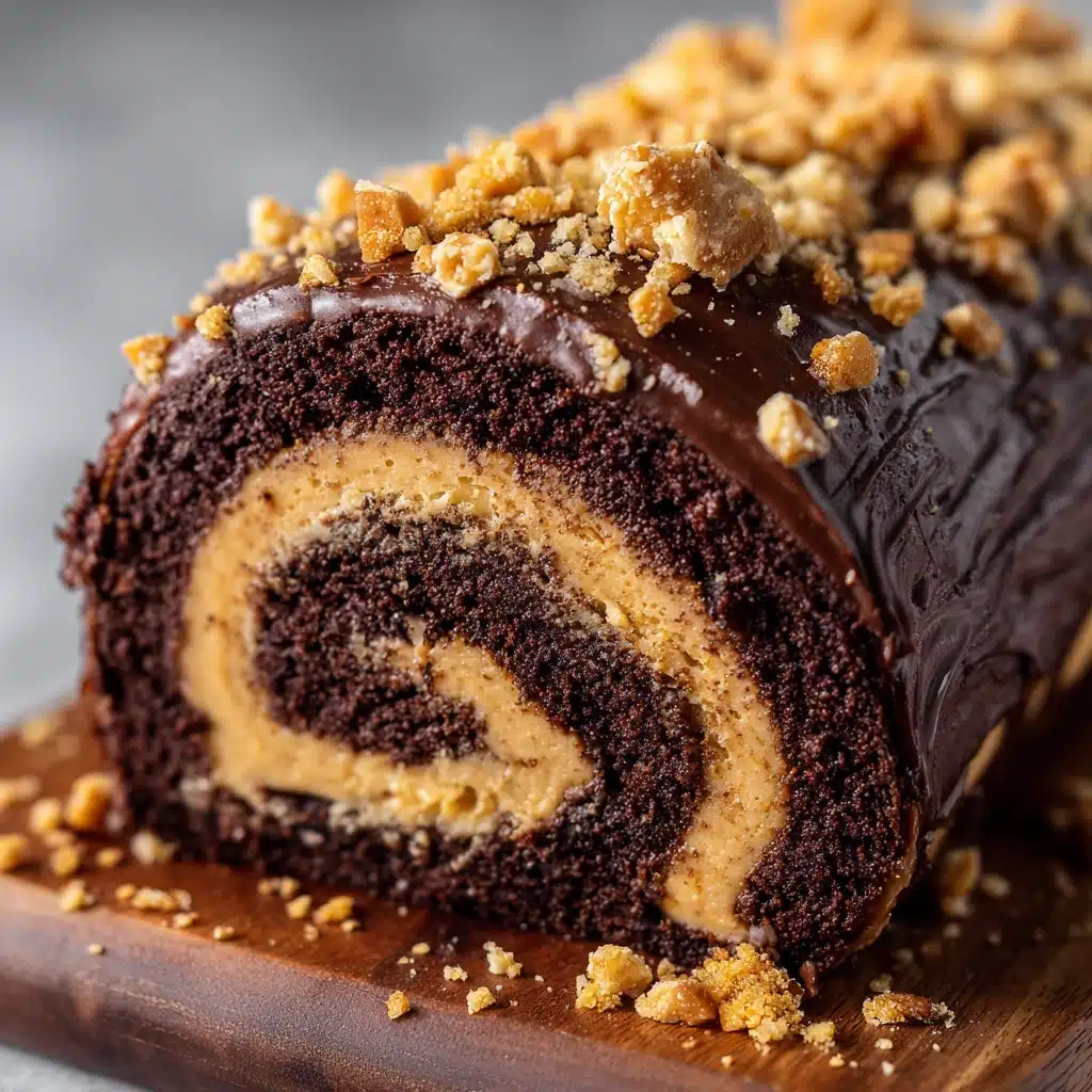 Chocolate Peanut Butter Cake Roulade Recipe - Recipe Image