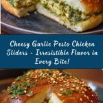 Cheesy Garlic Pesto Chicken Sliders Recipe