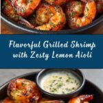 Spicy Garlic Parmesan Grilled Shrimp with Lemon-Herb Aioli Recipe