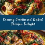 Smothered Baked Chicken with Creamed Spinach and Sun-Dried Tomatoes Recipe