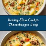 Easy Slow Cooker Cheeseburger Soup Recipe
