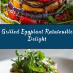 Grilled Eggplant Ratatouille with Fresh Cheese and Arugula Recipe