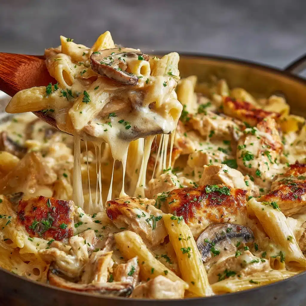 Creamy Chicken & Mushroom Pasta Recipe - Recipe Image