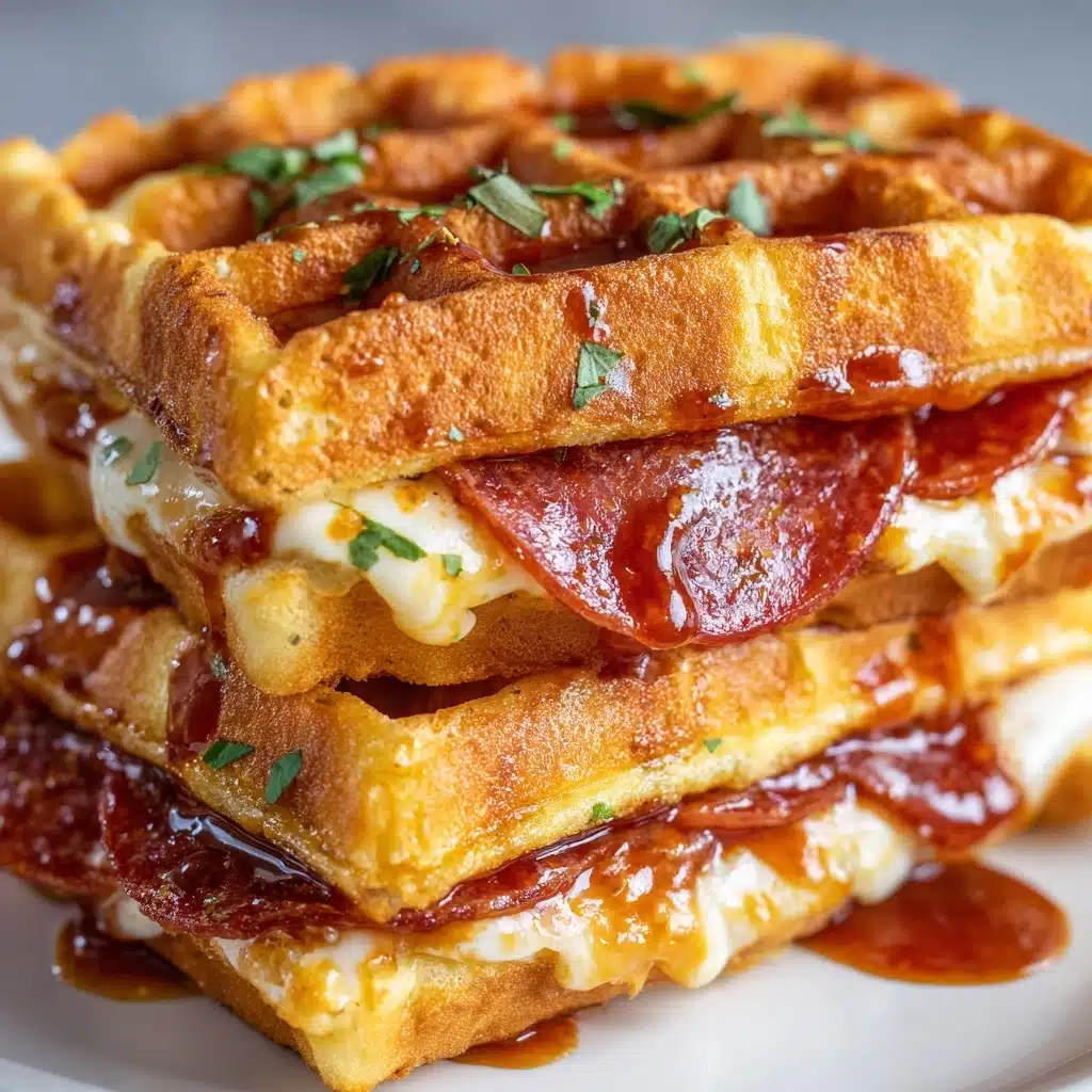 The Best Pizza Stuffed Waffle Snacks for Fun, Cheesy Flavor Recipe - Recipe Image
