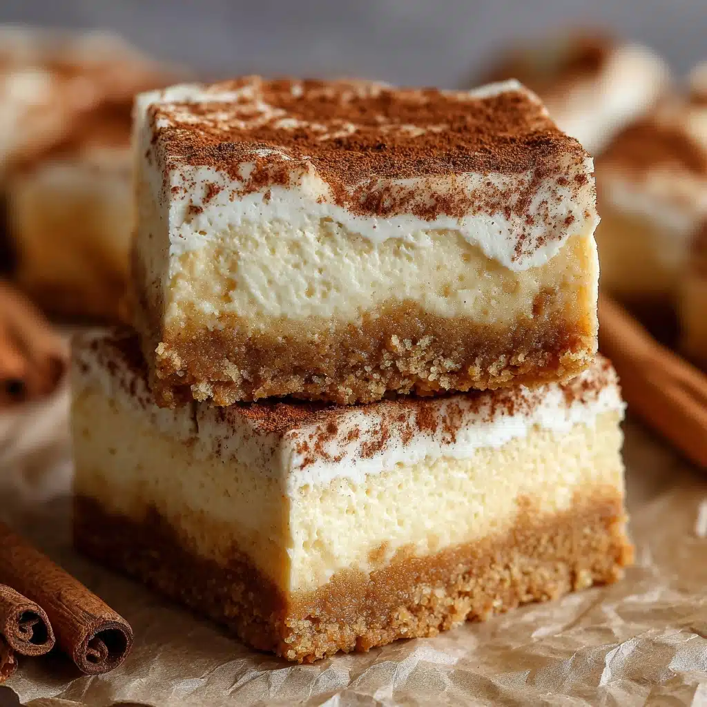 Cinnamon Churro Cheesecake Bars Recipe - Recipe Image