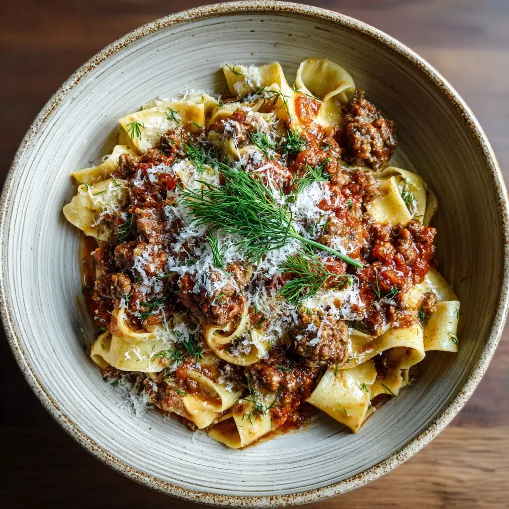 Creamy Calabrian Chili Pappardelle with Beef Sausage & Fennel Recipe - Recipe Image