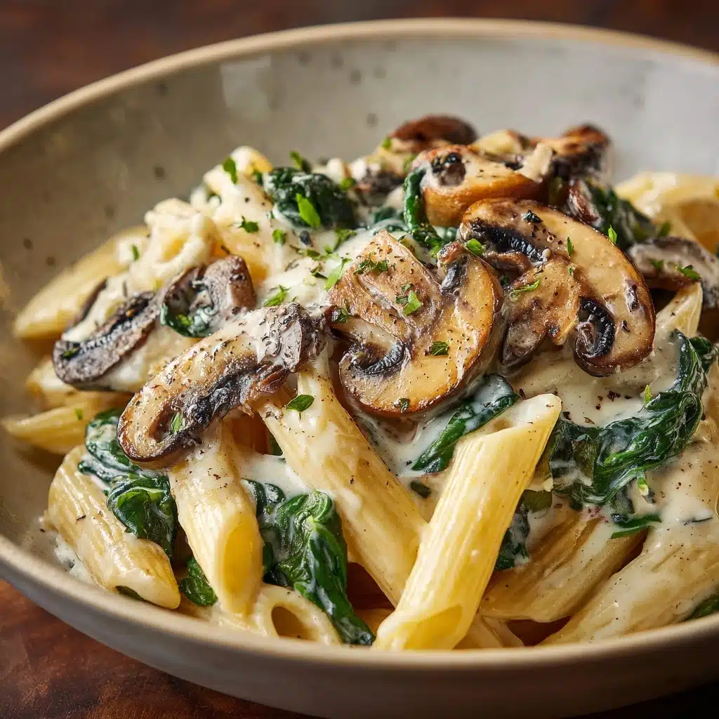 Garlic Mushroom Pasta Recipe - Recipe Image