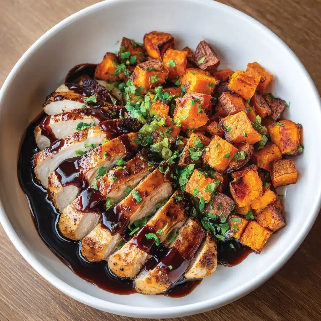 BBQ Chicken & Roasted Sweet Potato Bowls Recipe - Recipe Image