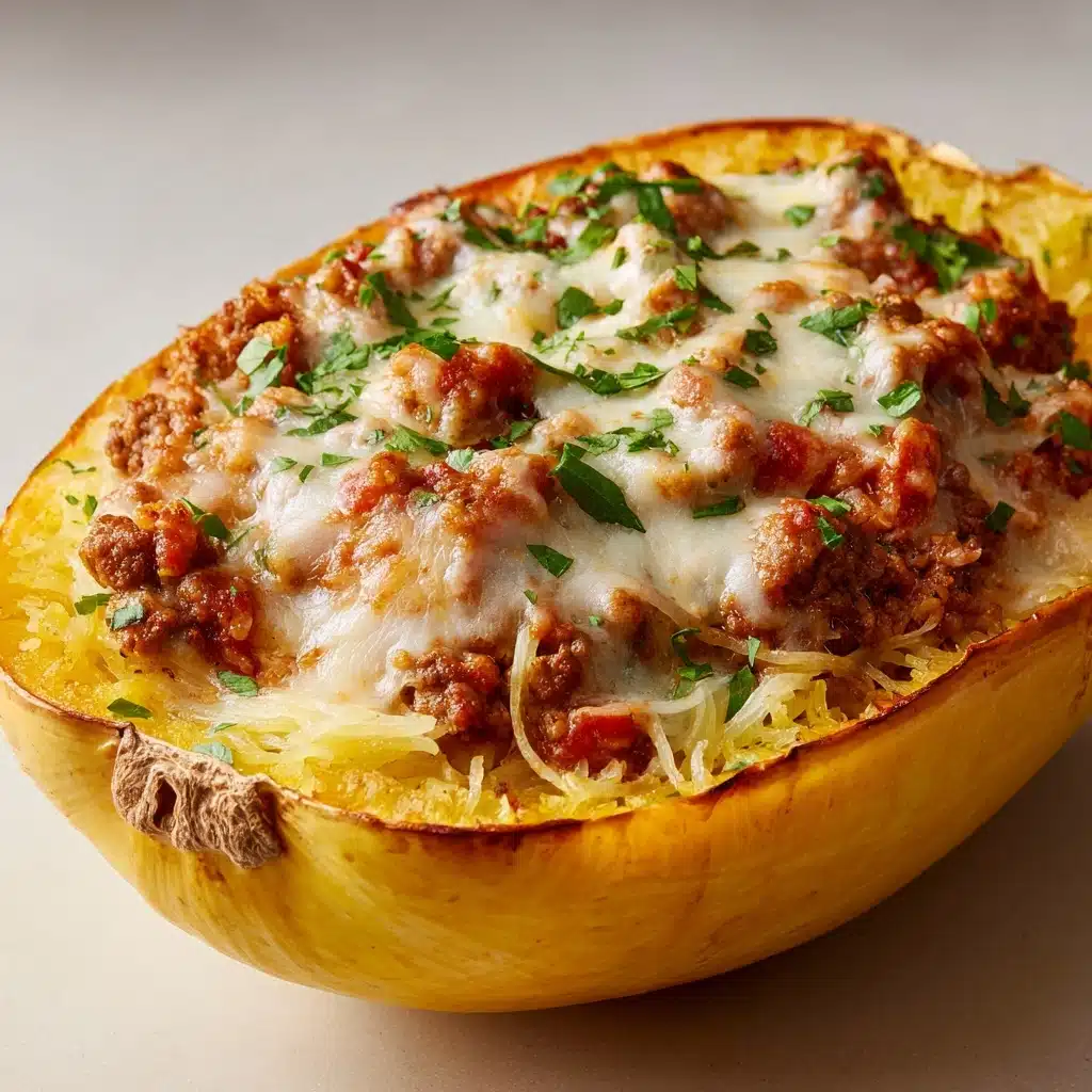 Cheesy Sausage-Stuffed Spaghetti Squash Recipe - Recipe Image