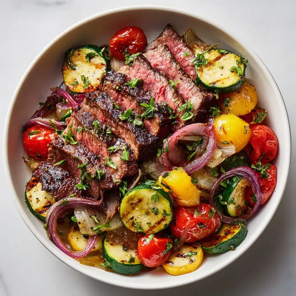 Sizzling Steak with Roasted Veggies Recipe - Recipe Image