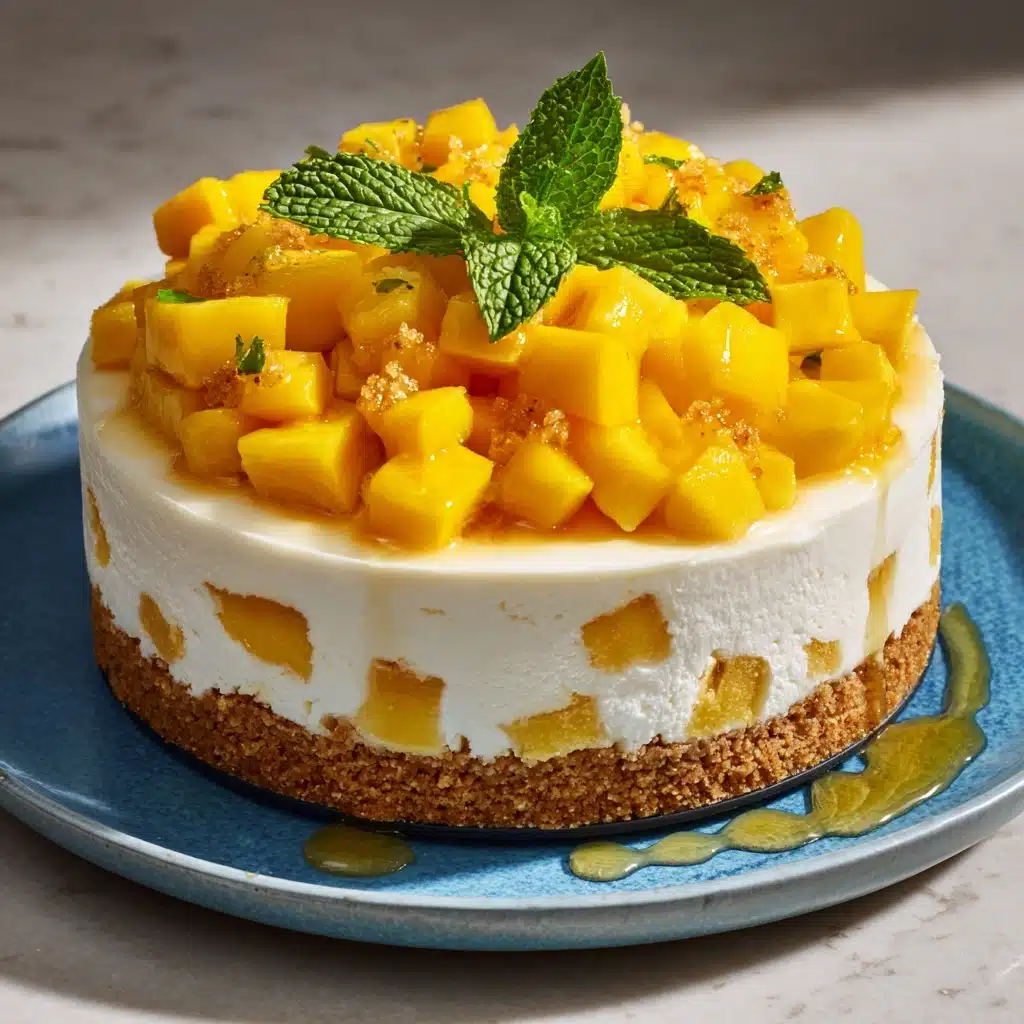 Unbaked Cheese and Mango Cake Recipe - Recipe Image