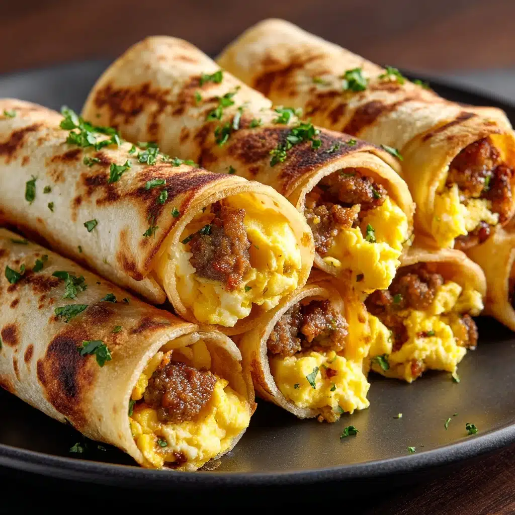 Egg and Sausage Breakfast Taquitos Recipe - Recipe Image