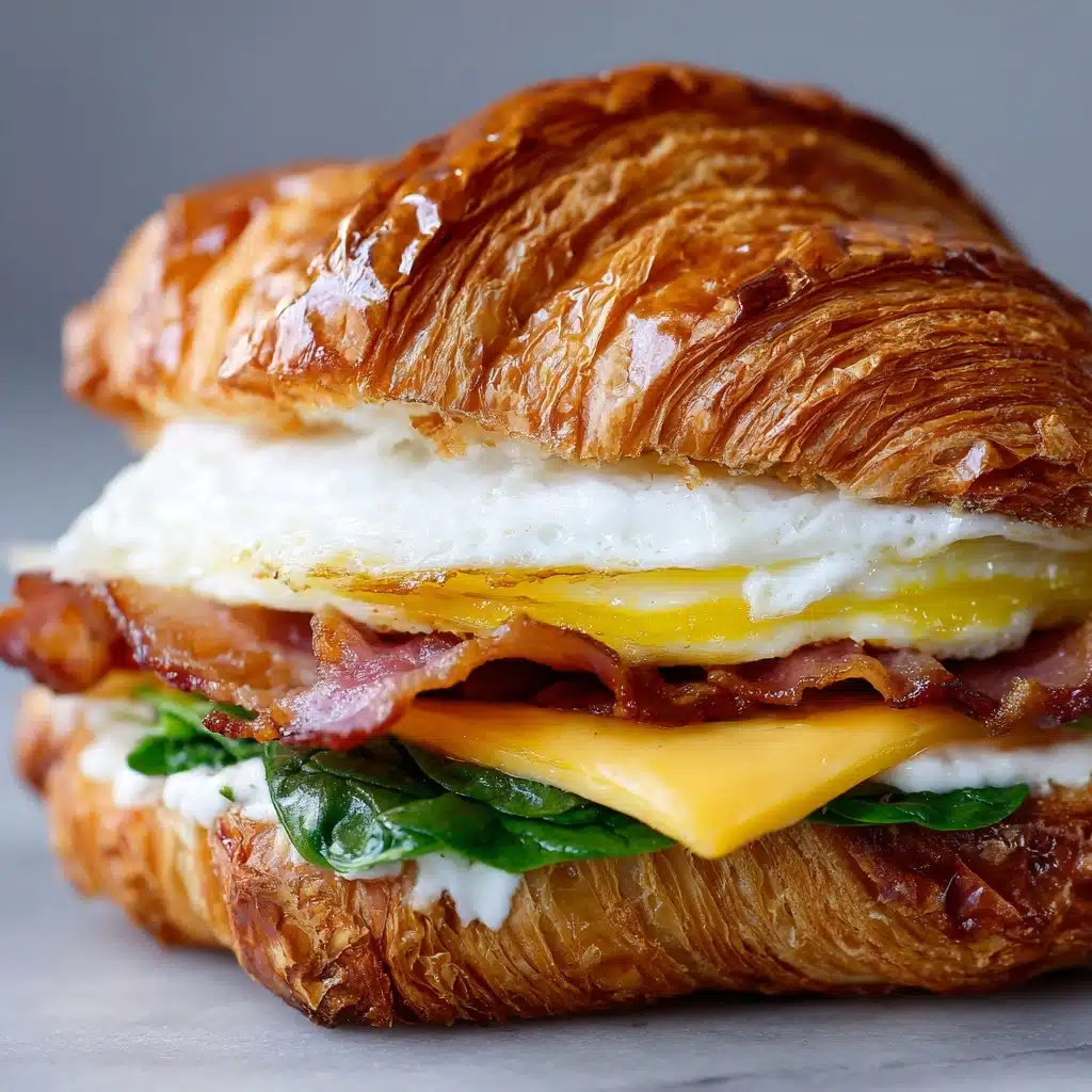 Maple Mustard Croissant Breakfast Sandwich Recipe - Recipe Image