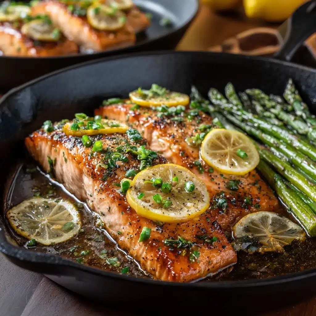 Sheet-Pan Garlic Butter Salmon & Asparagus Recipe - Recipe Image