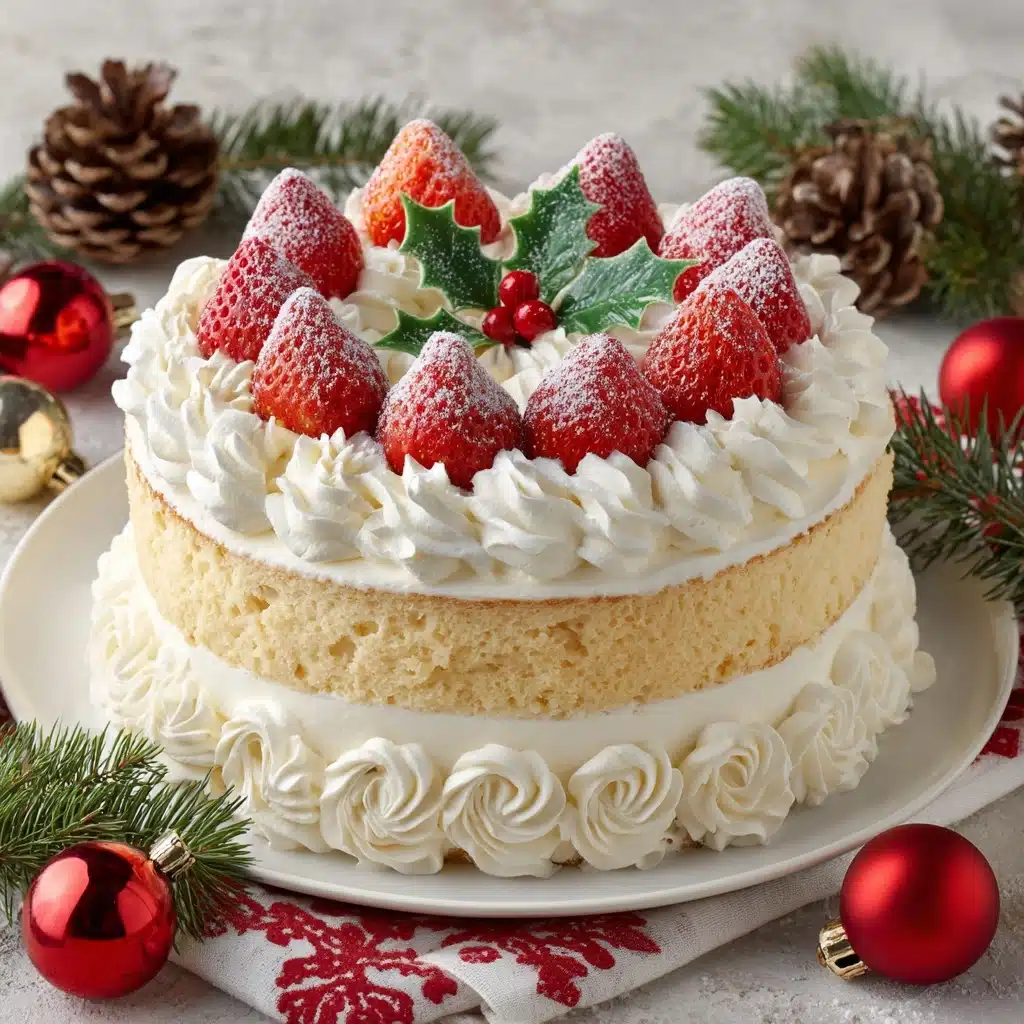 Japanese Christmas Cake (Strawberry Shortcake) Recipe - Recipe Image