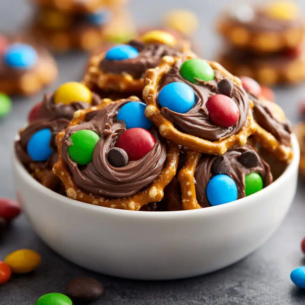 Rolo Pretzels with M\&M Candies Recipe - Recipe Image