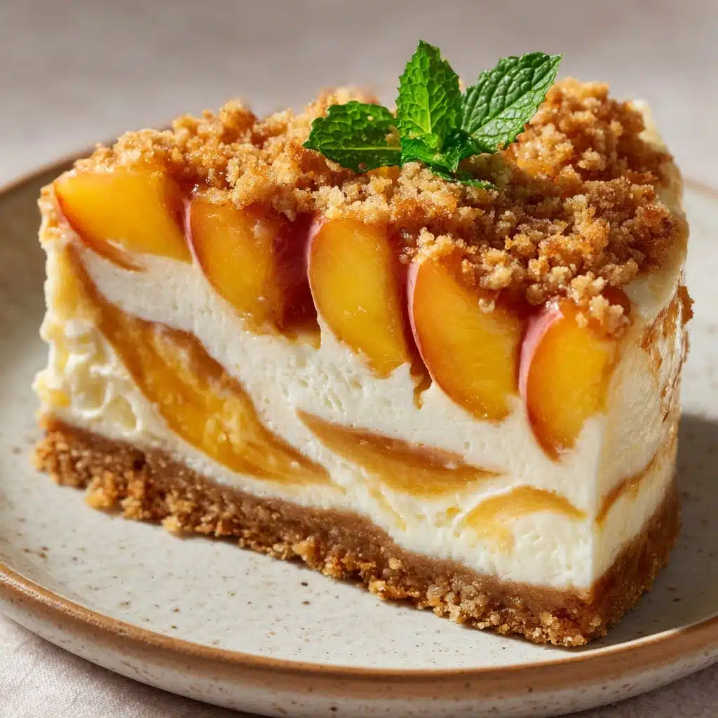 Peach Cobbler Cheesecake Recipe - Recipe Image
