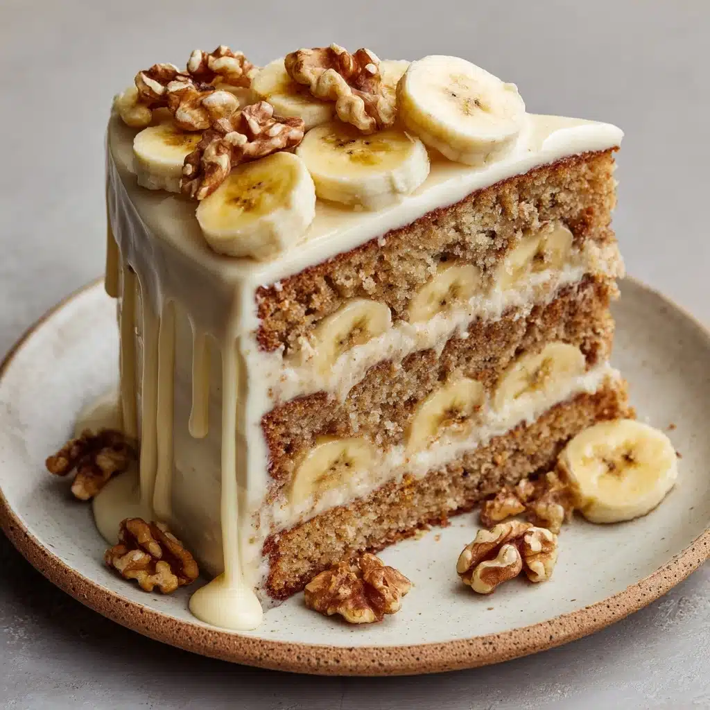 Heavenly Banana Walnut Cream Cake Recipe - Recipe Image