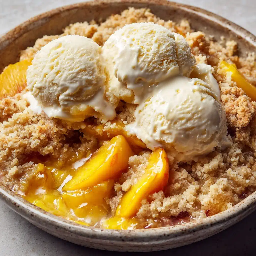 Peach Cobbler with Vanilla Ice Cream Recipe - Recipe Image
