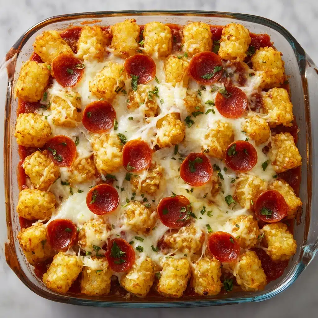 Tater Tot Pizza Casserole Recipe - Recipe Image