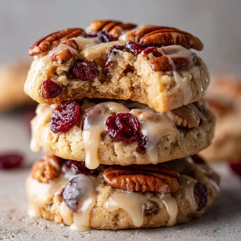 No-Bake Cranberry Pecan Praline Cookies Recipe - Recipe Image