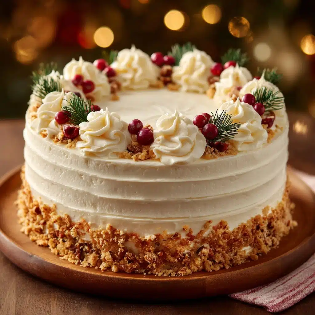 Christmas Spice Cake with Eggnog Buttercream Recipe - Recipe Image