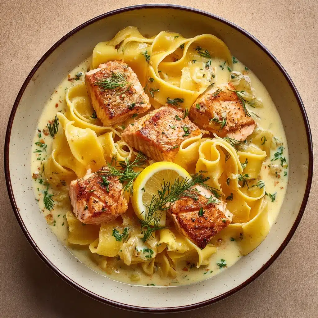 Citrus-Scented Pappardelle with Slow-Roasted Salmon Recipe - Recipe Image