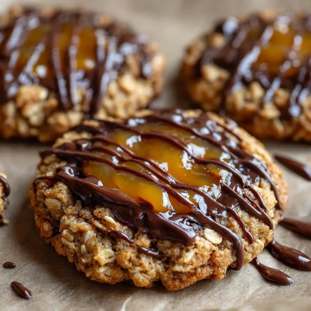 Peanut Butter Chocolate Caramel Cookies Recipe - Recipe Image