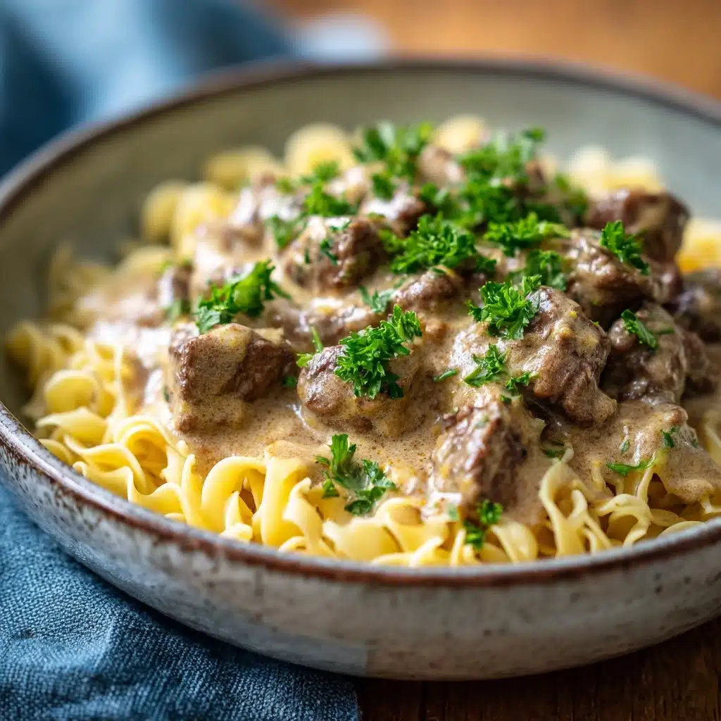 Easy Slow Cooker Beef Stroganoff Recipe - Recipe Image