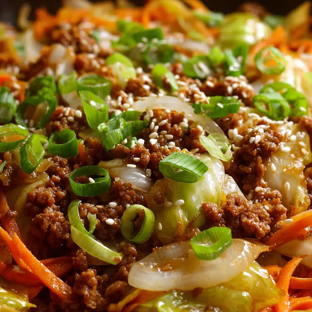 Healthy Chinese Ground Beef & Cabbage Stir Fry Recipe - Recipe Image