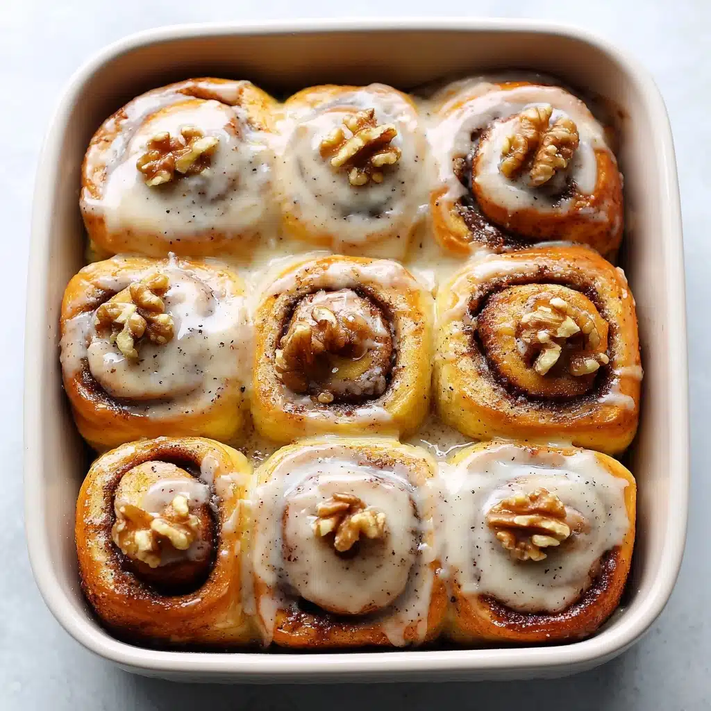 Fluffy Cinnamon-Walnut Rolls with Cream Cheese Frosting Recipe - Recipe Image