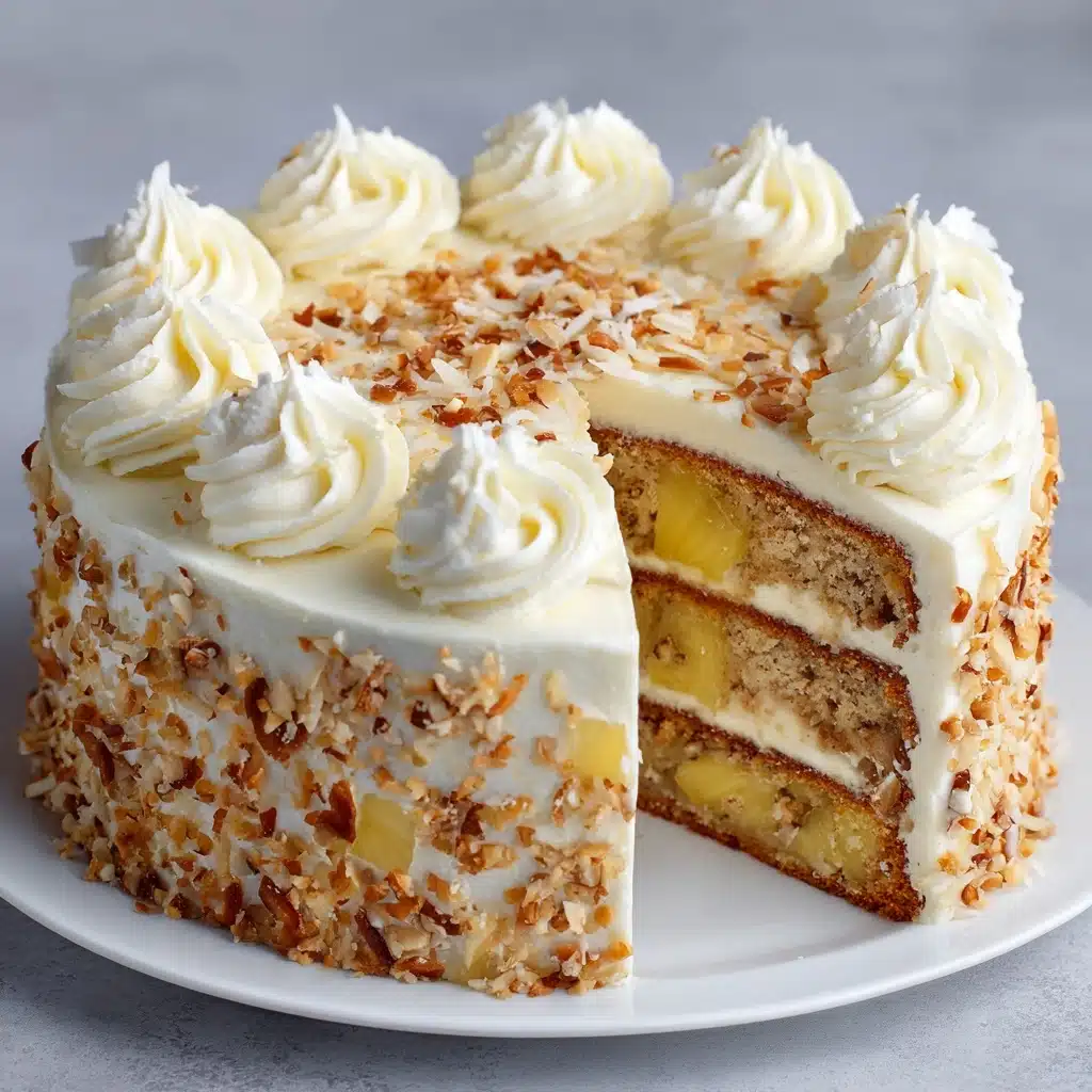 Hawaiian Wedding Cake with Whipped Cream Cheese Frosting Recipe - Recipe Image