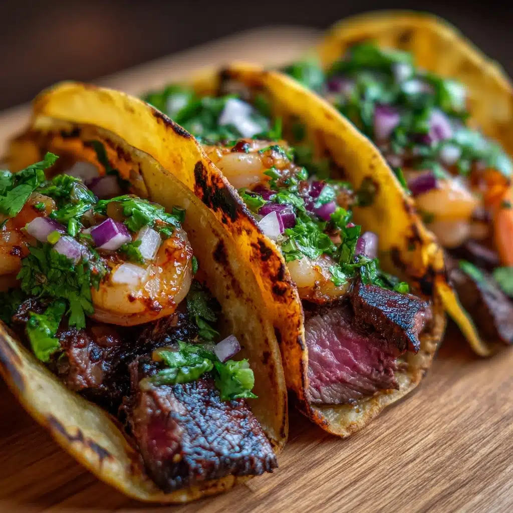 Street-Style Steak and Shrimp Tacos Recipe - Recipe Image