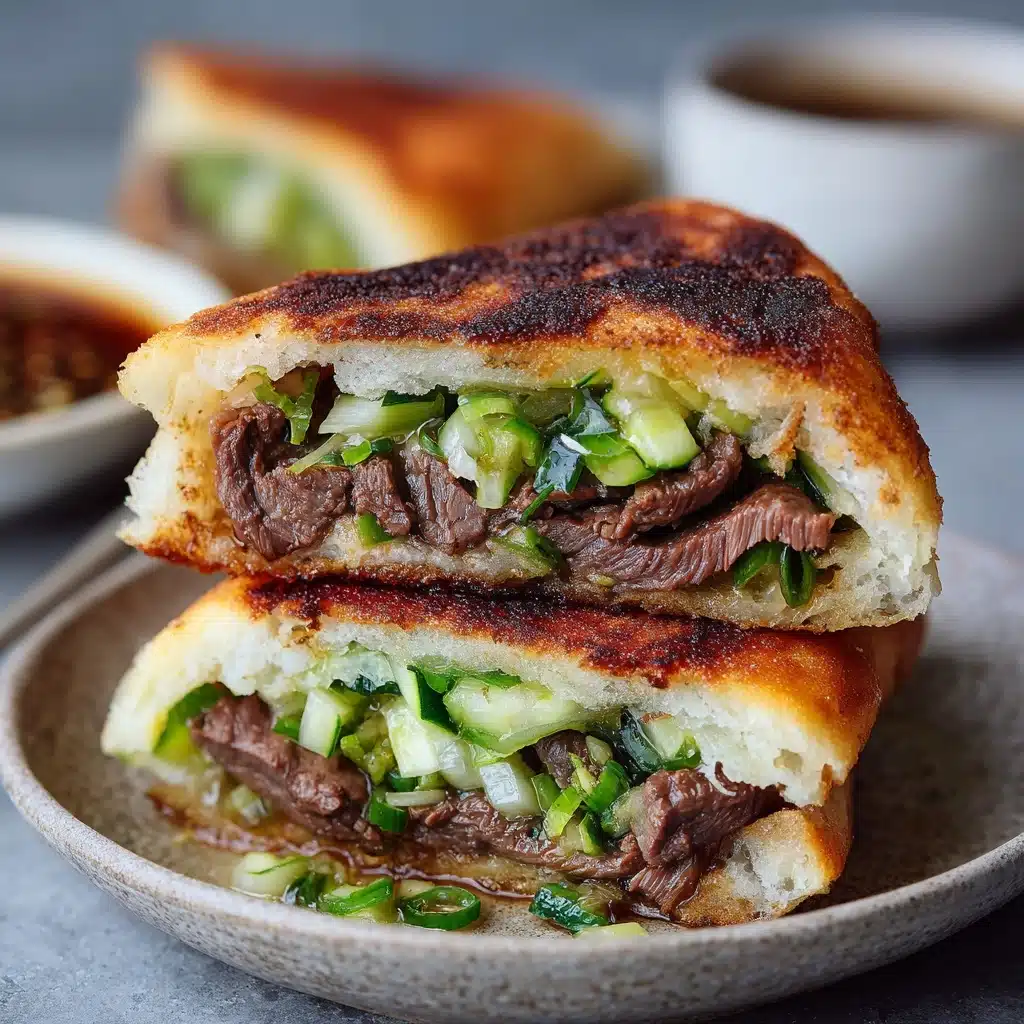 Taiwanese Beef Stuffed Scallion Pancake Recipe
