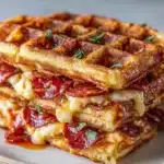 The Best Pizza Stuffed Waffle Snacks for Fun, Cheesy Flavor Recipe