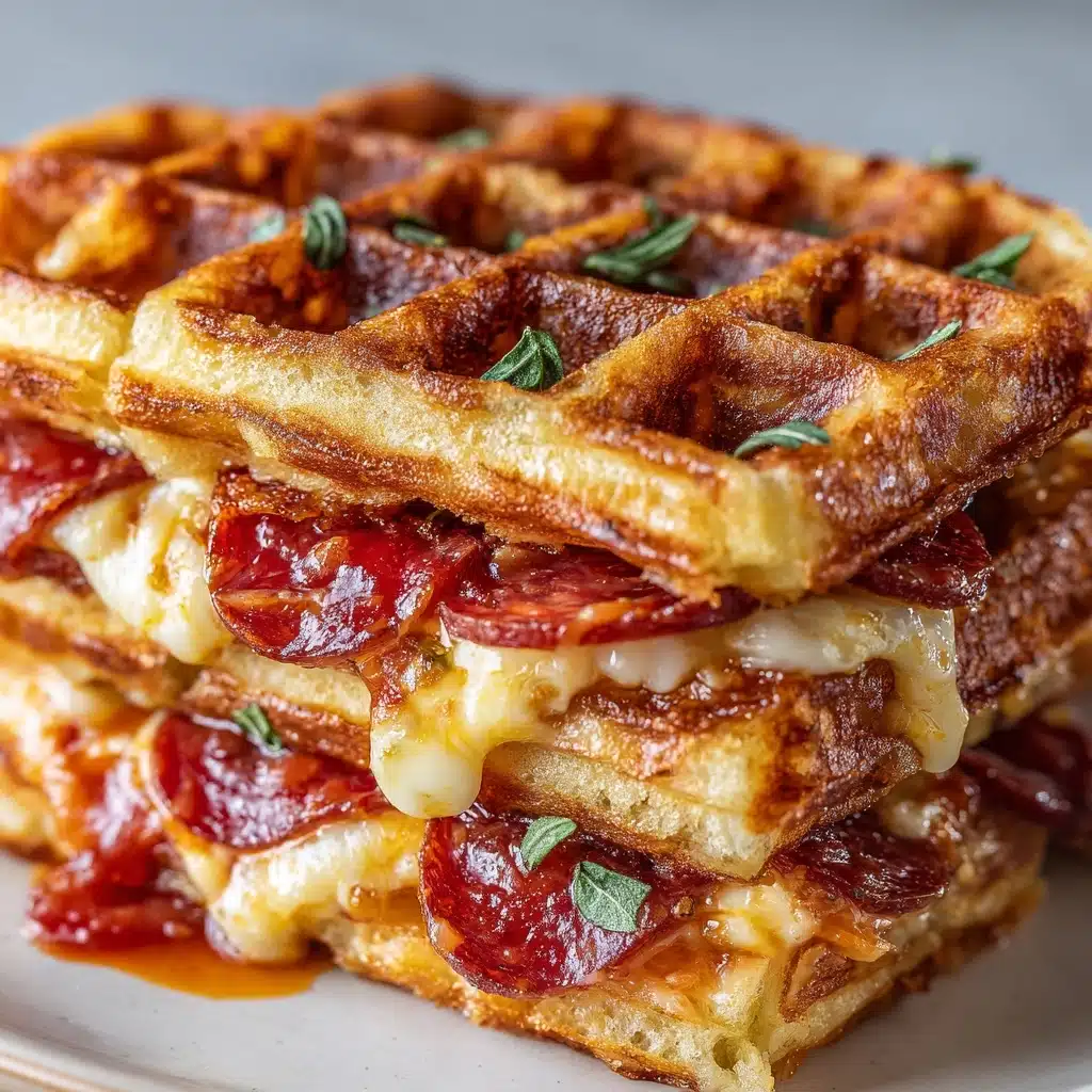The Best Pizza Stuffed Waffle Snacks for Fun, Cheesy Flavor Recipe - Recipe Image