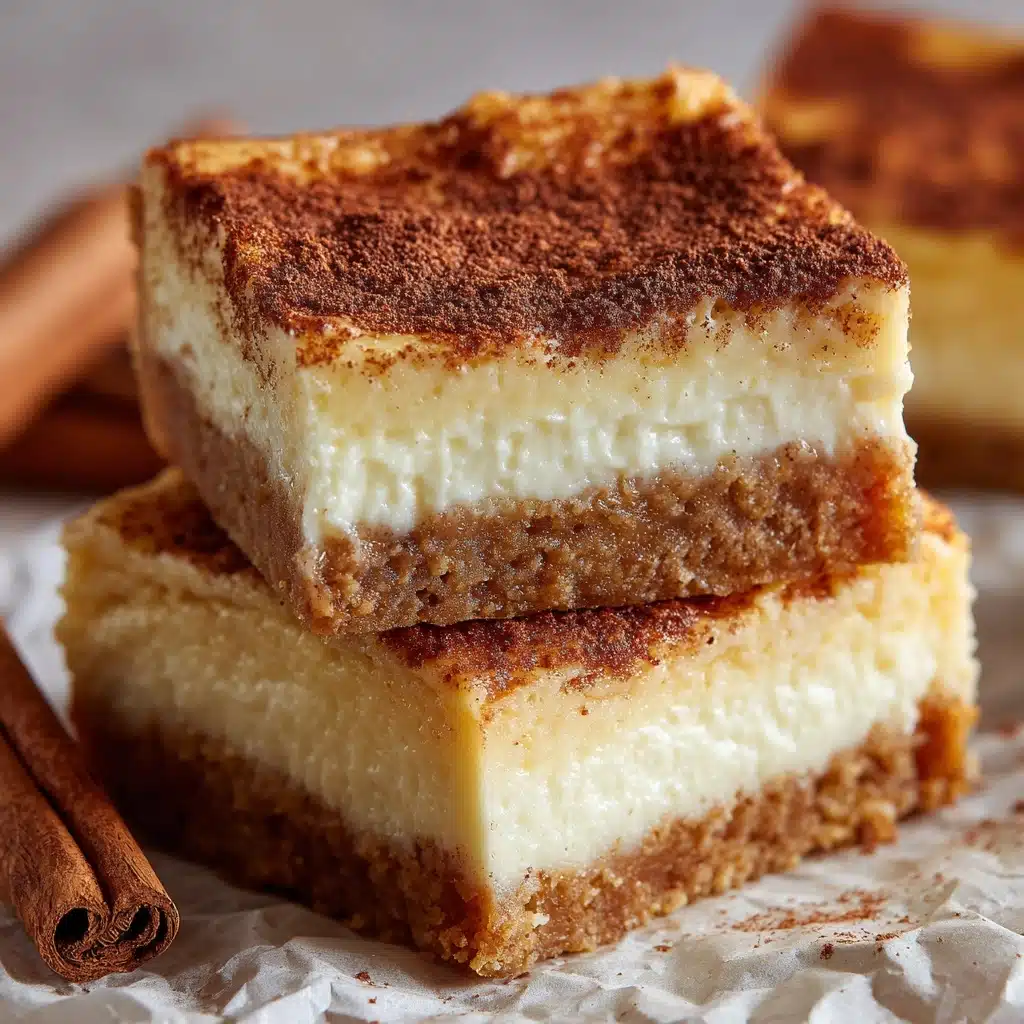 Cinnamon Churro Cheesecake Bars Recipe - Recipe Image