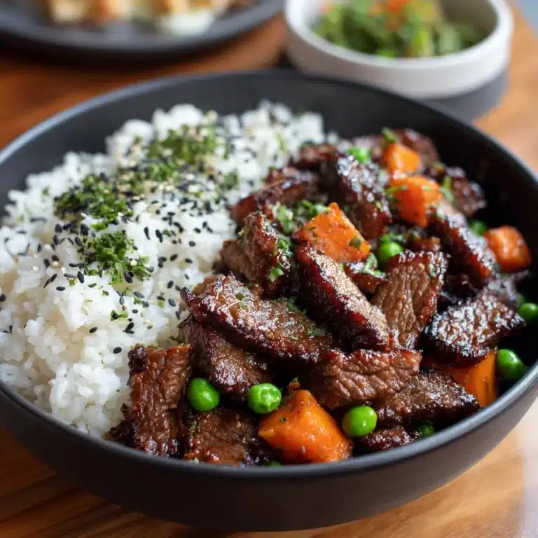 Crispy Beef Rice Bowl Recipe