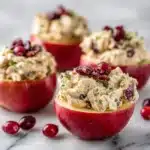 Cranberry Tuna Salad on Apple Slices Recipe