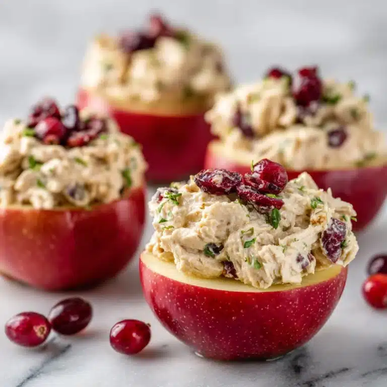 Cranberry Tuna Salad on Apple Slices Recipe
