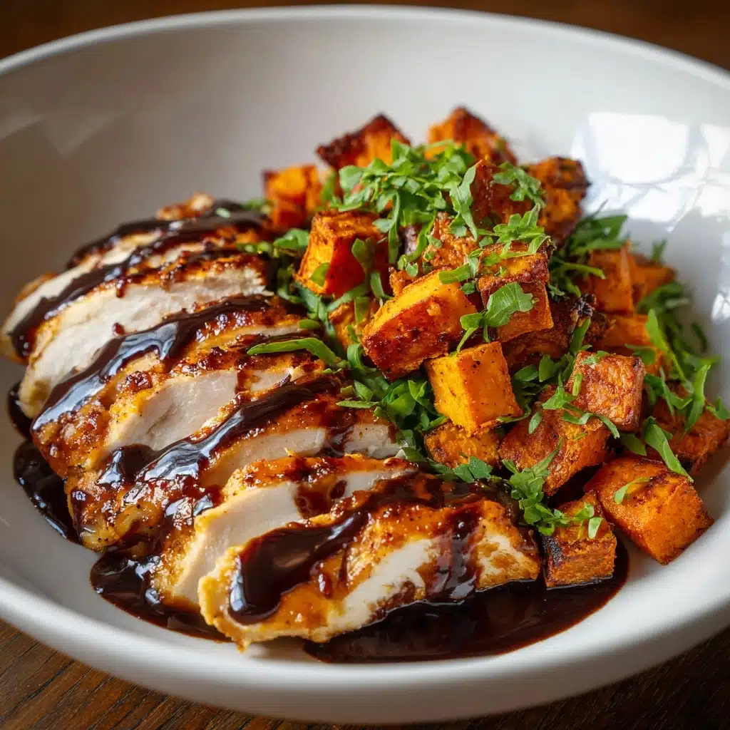 BBQ Chicken & Roasted Sweet Potato Bowls Recipe