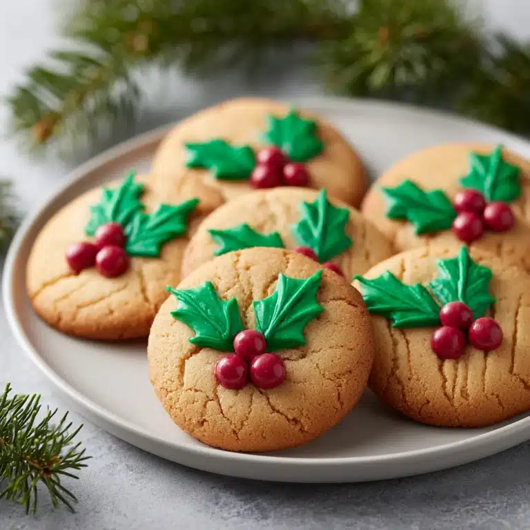 Holly and Berry Sugar Cookies Recipe