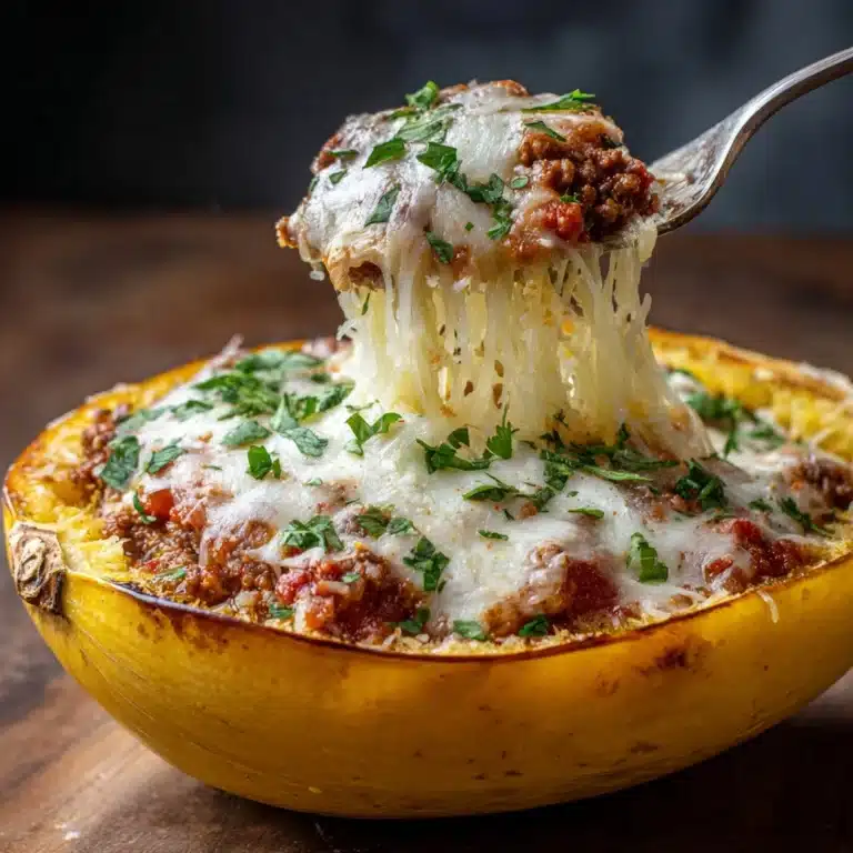 Cheesy Sausage-Stuffed Spaghetti Squash Recipe