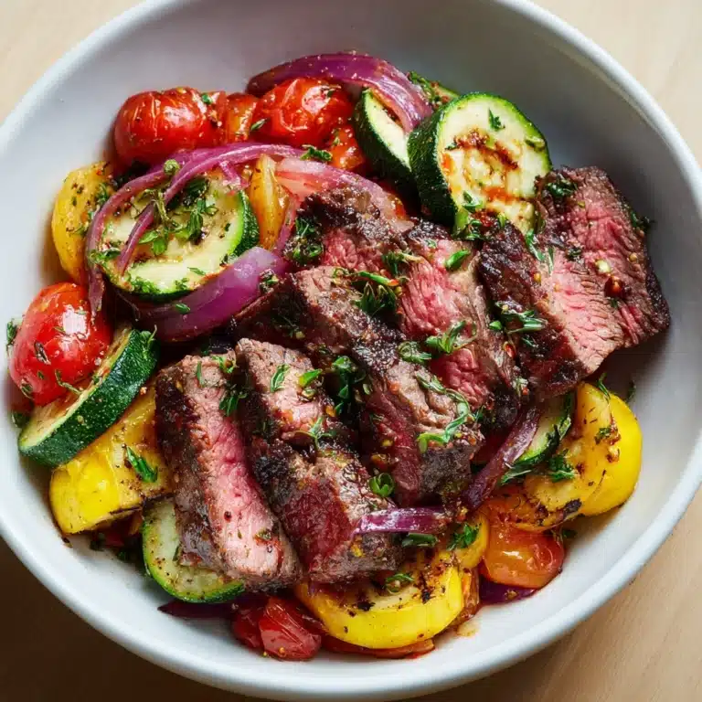 Sizzling Steak with Roasted Veggies Recipe