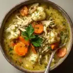 Anti-Inflammatory Cauliflower Chicken Soup Recipe