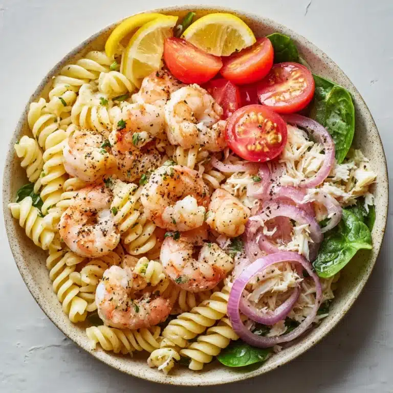 Seafood Pasta Salad with Shrimp & Crab Recipe